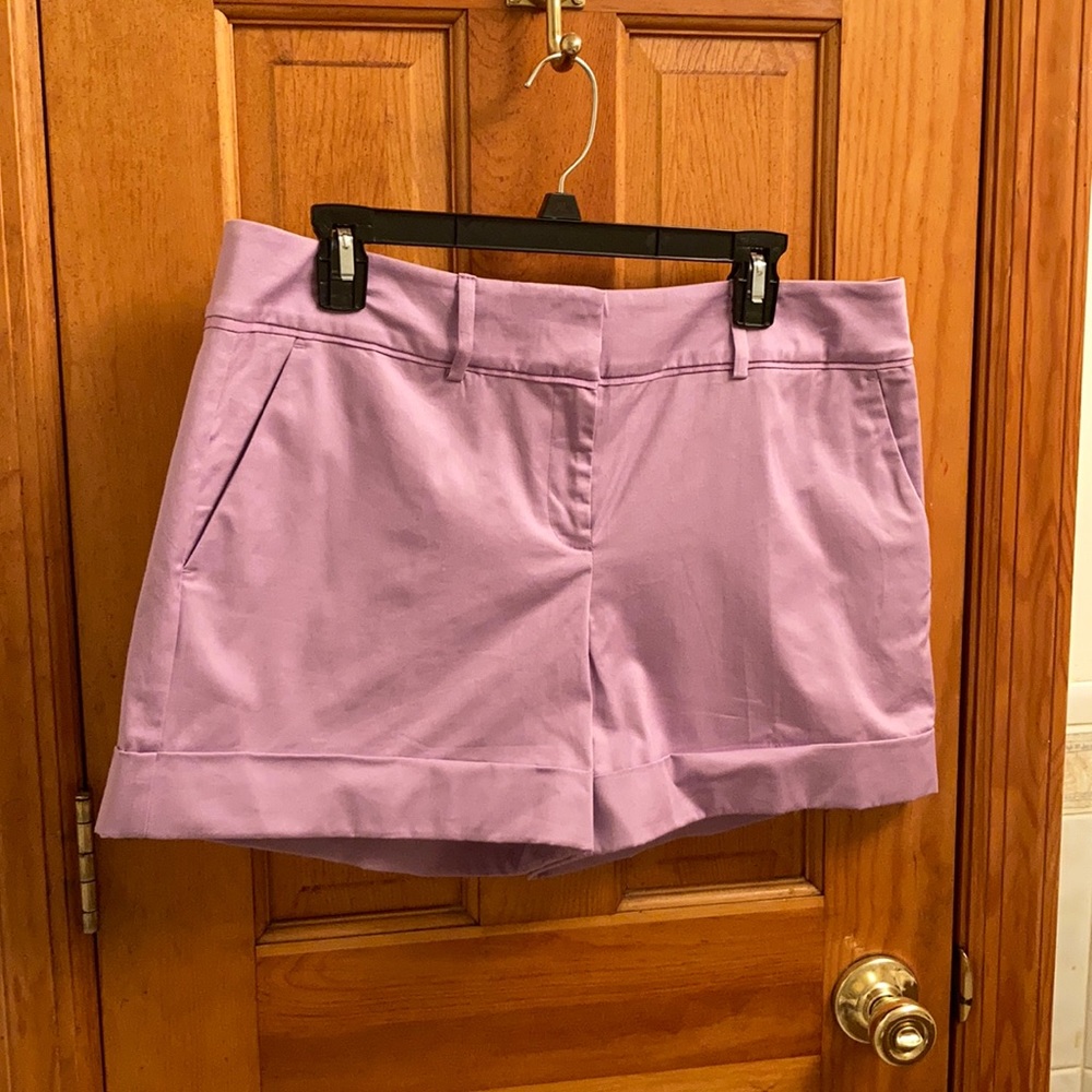 Purple Cuffed Shorts